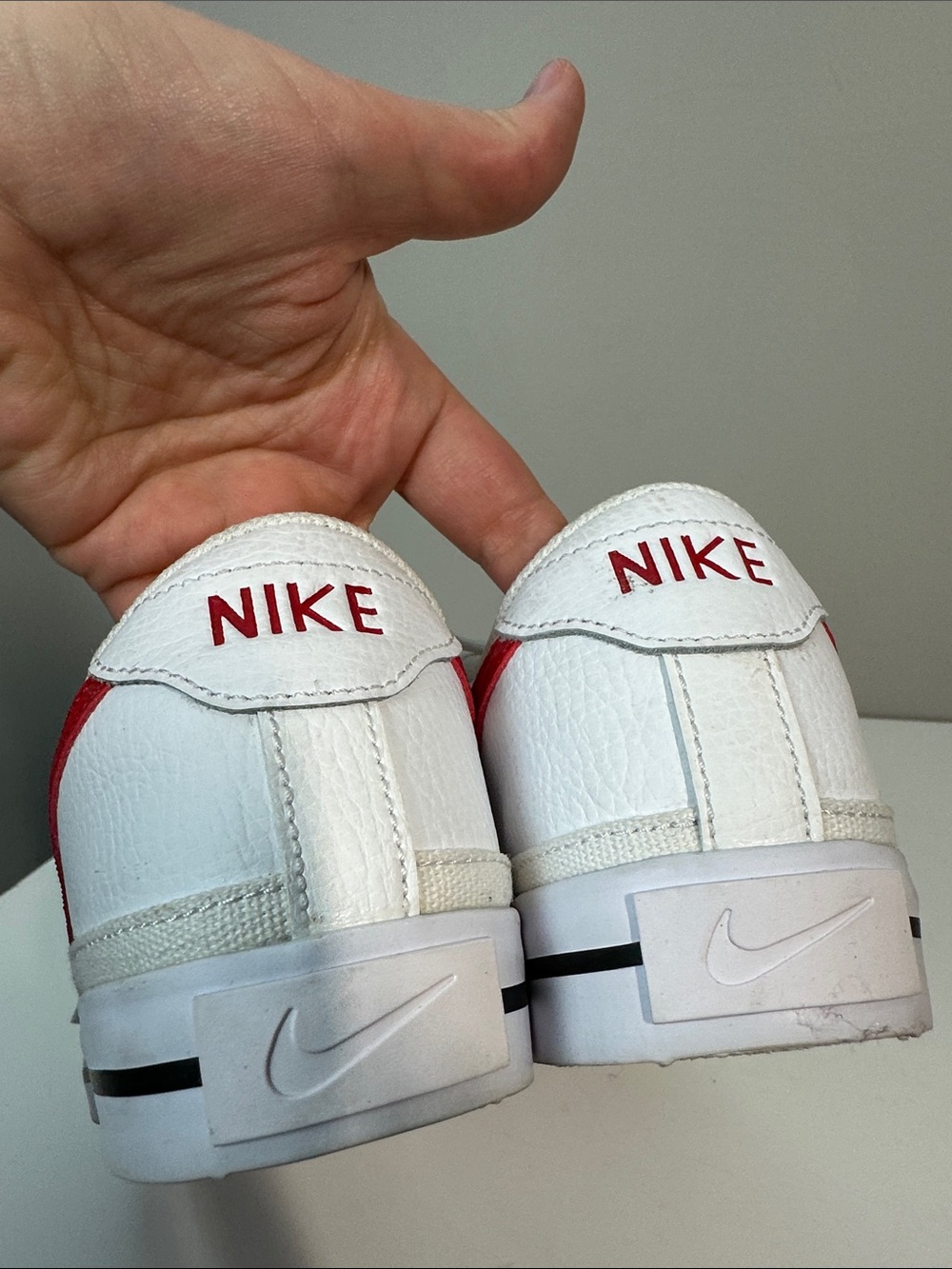 Nike Womens Court Legacy White University Red Leather Size 7.5 - Picture 15 of 15